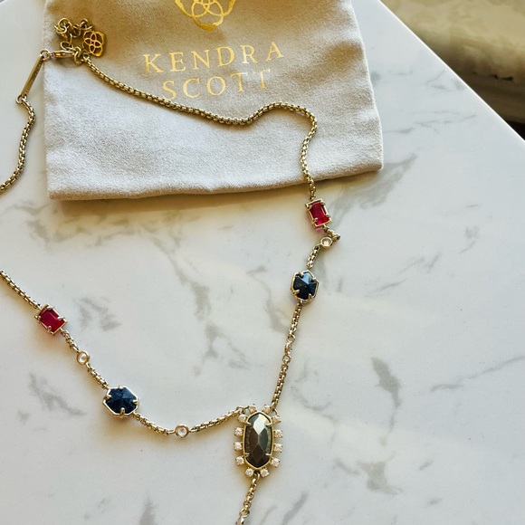 SOLD Kendra Scott Multicolor Y Necklace with Drawstring Bag - Picture 5 of 11